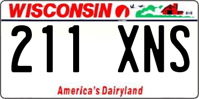 WI license plate 211XNS