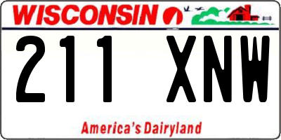 WI license plate 211XNW