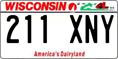 WI license plate 211XNY