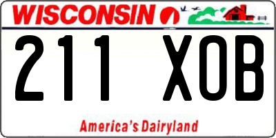 WI license plate 211XOB