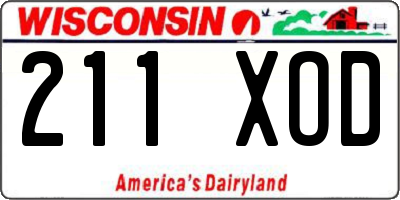 WI license plate 211XOD