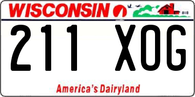 WI license plate 211XOG
