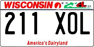 WI license plate 211XOL