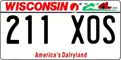 WI license plate 211XOS