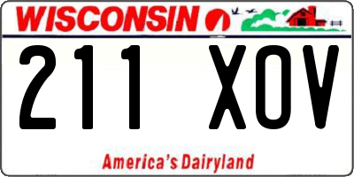 WI license plate 211XOV