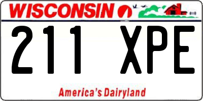 WI license plate 211XPE