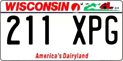 WI license plate 211XPG