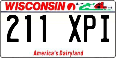 WI license plate 211XPI