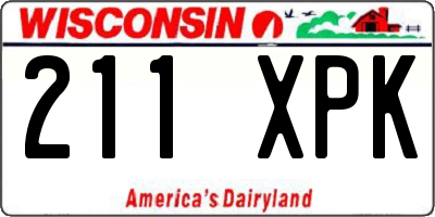 WI license plate 211XPK