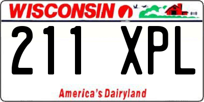 WI license plate 211XPL
