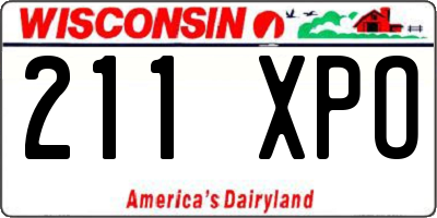 WI license plate 211XPO