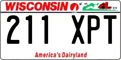 WI license plate 211XPT