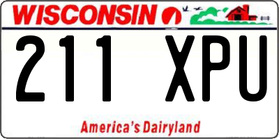 WI license plate 211XPU