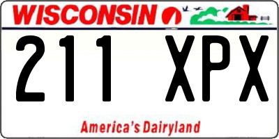 WI license plate 211XPX