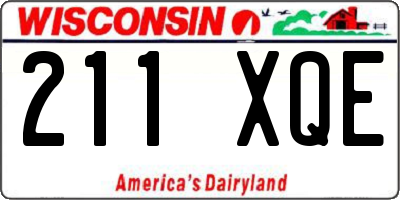 WI license plate 211XQE