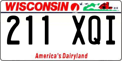 WI license plate 211XQI