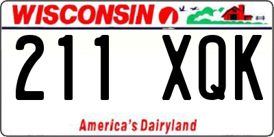 WI license plate 211XQK