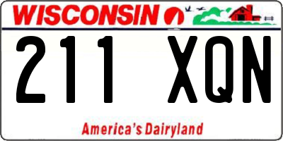 WI license plate 211XQN