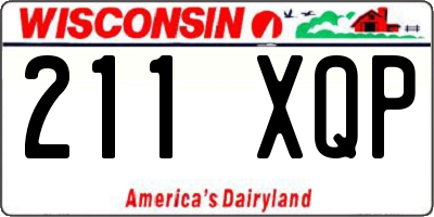 WI license plate 211XQP