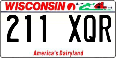 WI license plate 211XQR