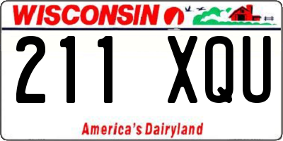 WI license plate 211XQU