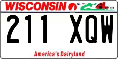WI license plate 211XQW