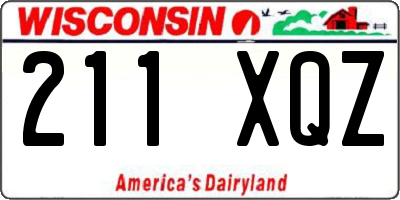 WI license plate 211XQZ