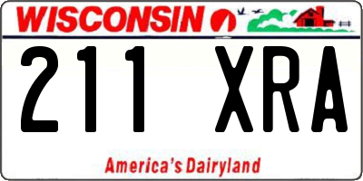 WI license plate 211XRA