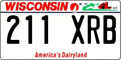 WI license plate 211XRB