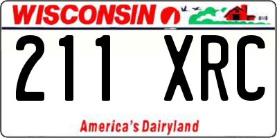 WI license plate 211XRC