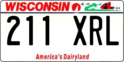 WI license plate 211XRL