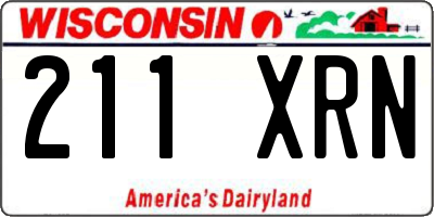WI license plate 211XRN