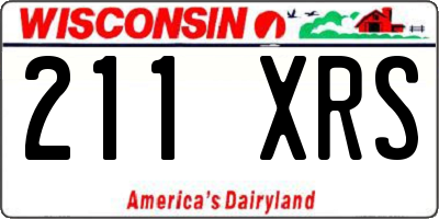 WI license plate 211XRS