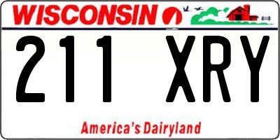 WI license plate 211XRY