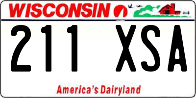 WI license plate 211XSA