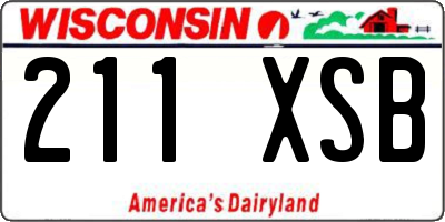 WI license plate 211XSB