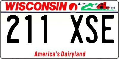 WI license plate 211XSE