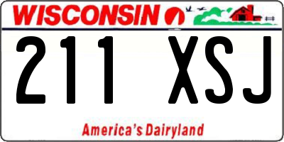 WI license plate 211XSJ