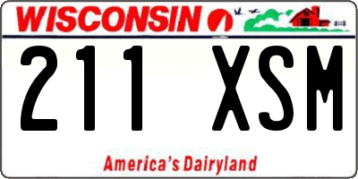 WI license plate 211XSM