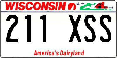 WI license plate 211XSS