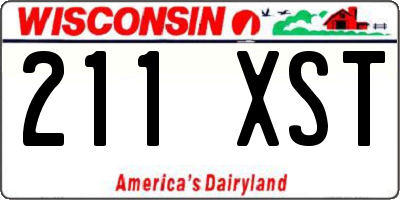 WI license plate 211XST