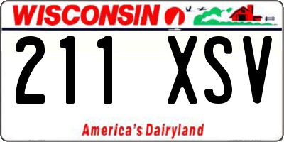 WI license plate 211XSV