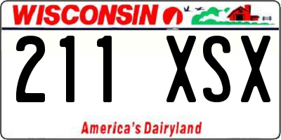 WI license plate 211XSX