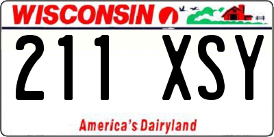 WI license plate 211XSY