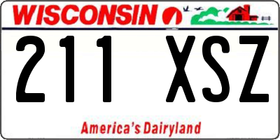 WI license plate 211XSZ