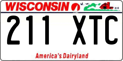 WI license plate 211XTC