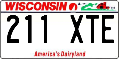WI license plate 211XTE