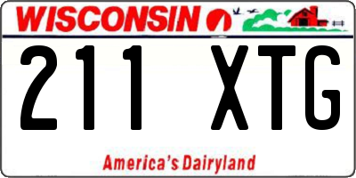 WI license plate 211XTG