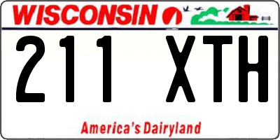 WI license plate 211XTH