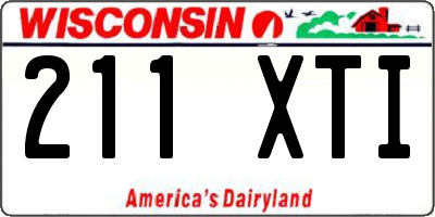 WI license plate 211XTI